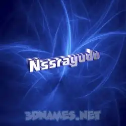 nssrayudu in Plasma style - 3D name wallpaper