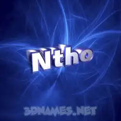 ntho in Plasma style - 3D name wallpaper