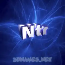 ntr in Plasma style - 3D name wallpaper