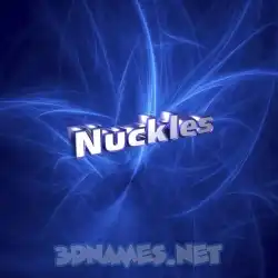nuckles in Plasma style - 3D name wallpaper