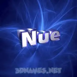 nue in Plasma style - 3D name wallpaper
