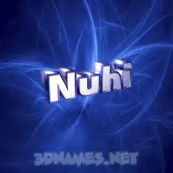 nuhi in Plasma style - 3D name wallpaper