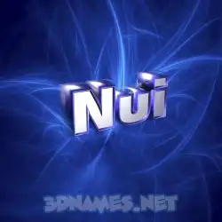 nui in Plasma style - 3D name wallpaper