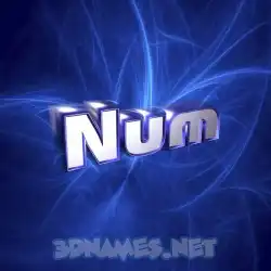 num in Plasma style - 3D name wallpaper