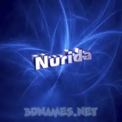 nurida in Plasma style - 3D name wallpaper