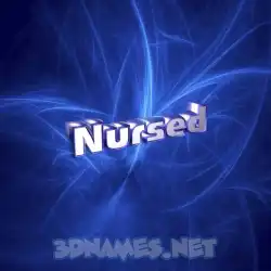 nursed in Plasma style - 3D name wallpaper