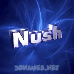 nush in Plasma style - 3D name wallpaper