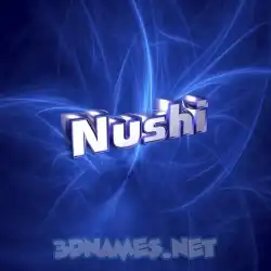 nushi in Plasma style - 3D name wallpaper