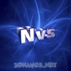 nvs in Plasma style - 3D name wallpaper