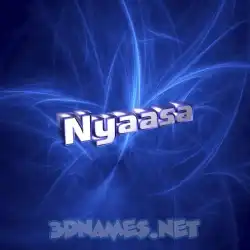 nyaasa in Plasma style - 3D name wallpaper