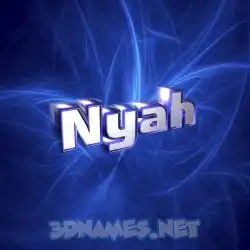 nyah in Plasma style - 3D name wallpaper