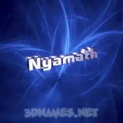 nyamath in Plasma style - 3D name wallpaper