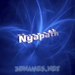 nyapath in Plasma style - 3D name wallpaper