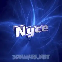 nyce in Plasma style - 3D name wallpaper