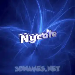 nycole in Plasma style - 3D name wallpaper