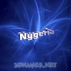 nygeria in Plasma style - 3D name wallpaper