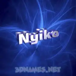 nyiko in Plasma style - 3D name wallpaper