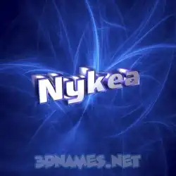 nykea in Plasma style - 3D name wallpaper
