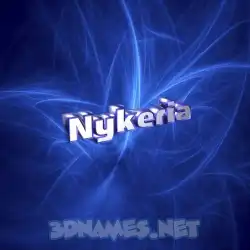 nykeria in Plasma style - 3D name wallpaper