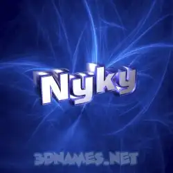 nyky in Plasma style - 3D name wallpaper