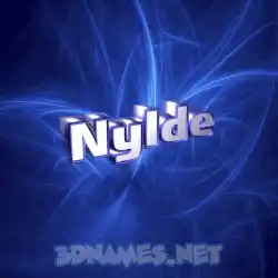 nylde in Plasma style - 3D name wallpaper