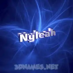 nyleah in Plasma style - 3D name wallpaper