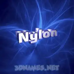 nylon in Plasma style - 3D name wallpaper
