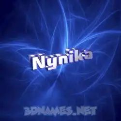 nynika in Plasma style - 3D name wallpaper
