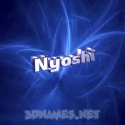 nyoshi in Plasma style - 3D name wallpaper