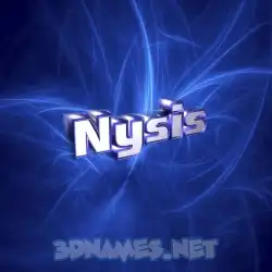 nysis in Plasma style - 3D name wallpaper