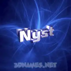 nyst in Plasma style - 3D name wallpaper