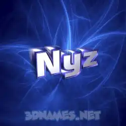 nyz in Plasma style - 3D name wallpaper