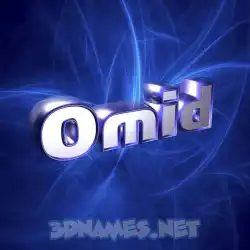 omid in Plasma style - 3D name wallpaper