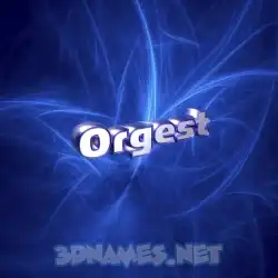 orgest in Plasma style - 3D name wallpaper