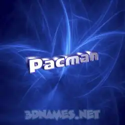 pacman in Plasma style - 3D name wallpaper