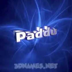 paddu in Plasma style - 3D name wallpaper