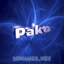 pako in Plasma style - 3D name wallpaper