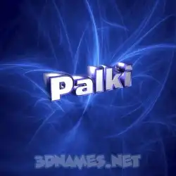 palki in Plasma style - 3D name wallpaper