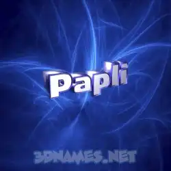 papli in Plasma style - 3D name wallpaper