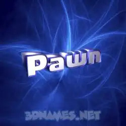 pawn in Plasma style - 3D name wallpaper