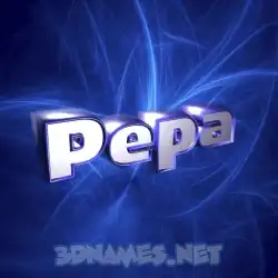 pepa in Plasma style - 3D name wallpaper