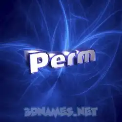 perm in Plasma style - 3D name wallpaper