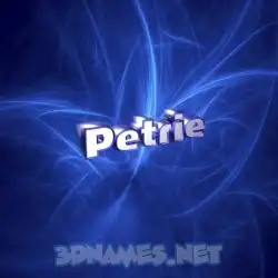 petrie in Plasma style - 3D name wallpaper