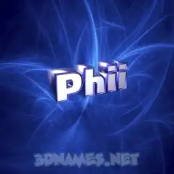 phii in Plasma style - 3D name wallpaper