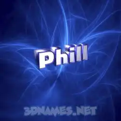 phill in Plasma style - 3D name wallpaper