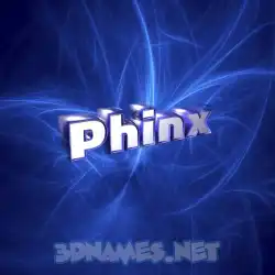 phinx in Plasma style - 3D name wallpaper
