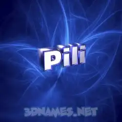 pili in Plasma style - 3D name wallpaper