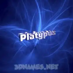 platypus in Plasma style - 3D name wallpaper