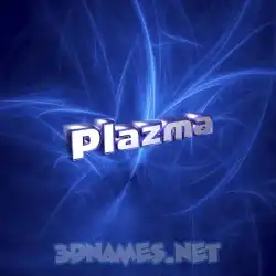 plazma in Plasma style - 3D name wallpaper