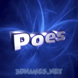 poes in Plasma style - 3D name wallpaper